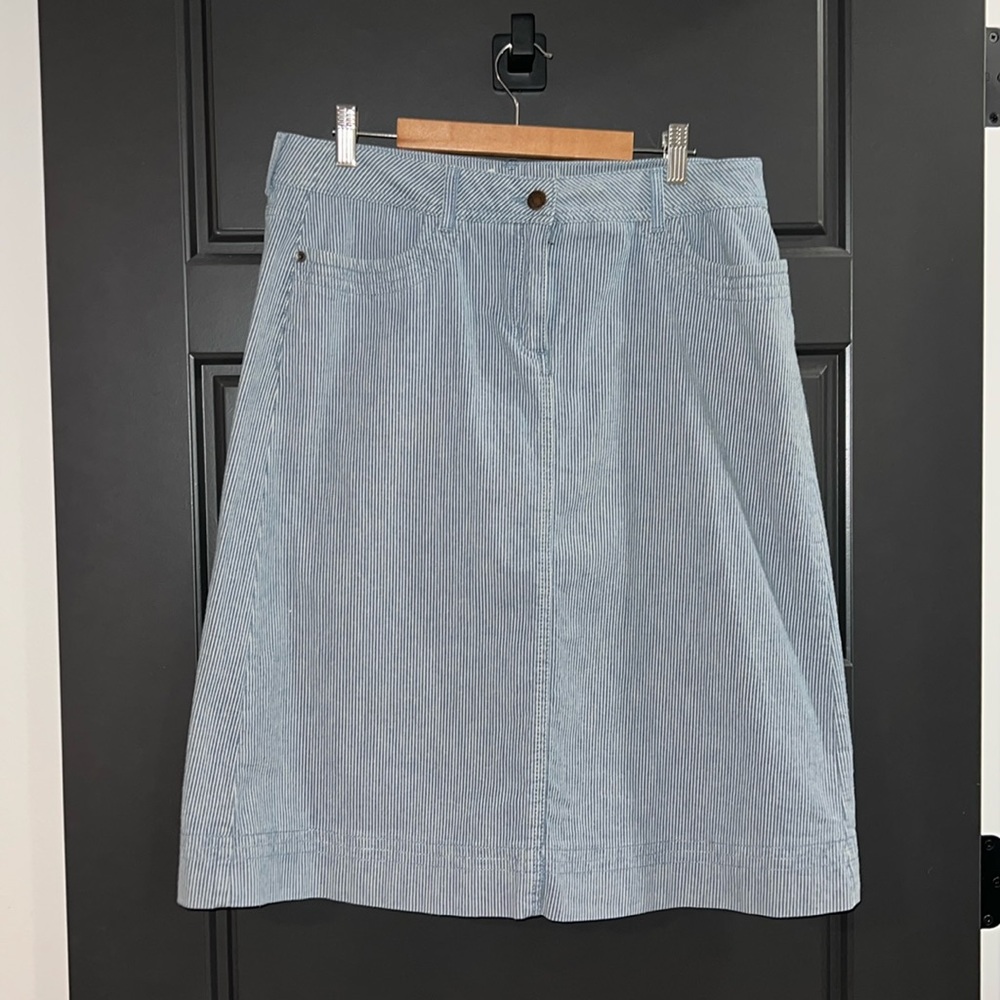 Boden Jean striped skirt